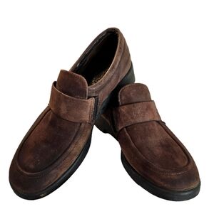 [Dexter USA] Waterproof Seude Brown Walkmocc Slip On Loafers Womens 8M
